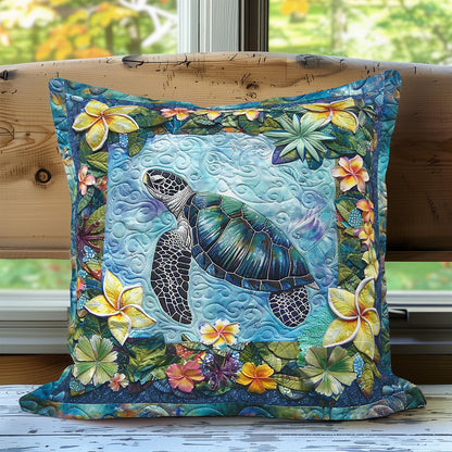 Sea Turtle Flower WN3007083CL Quilt Pillow Case