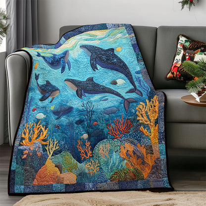 Sea Whales WM0608038CL Quilt