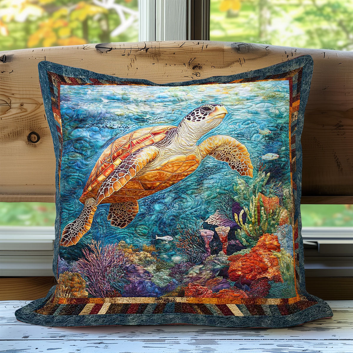 Sea Turtle WN0208091CL Quilt Pillow Case