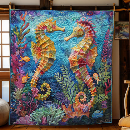 Seahorses' Coral Kingdom WN2708066CL Quilt