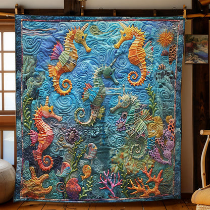 Seahorses' Marine Magic WN2708067CL Quilt