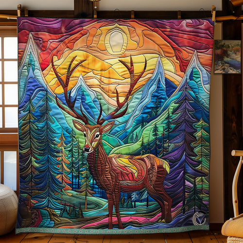Serene Sunset Deer WN0909073CL Quilt