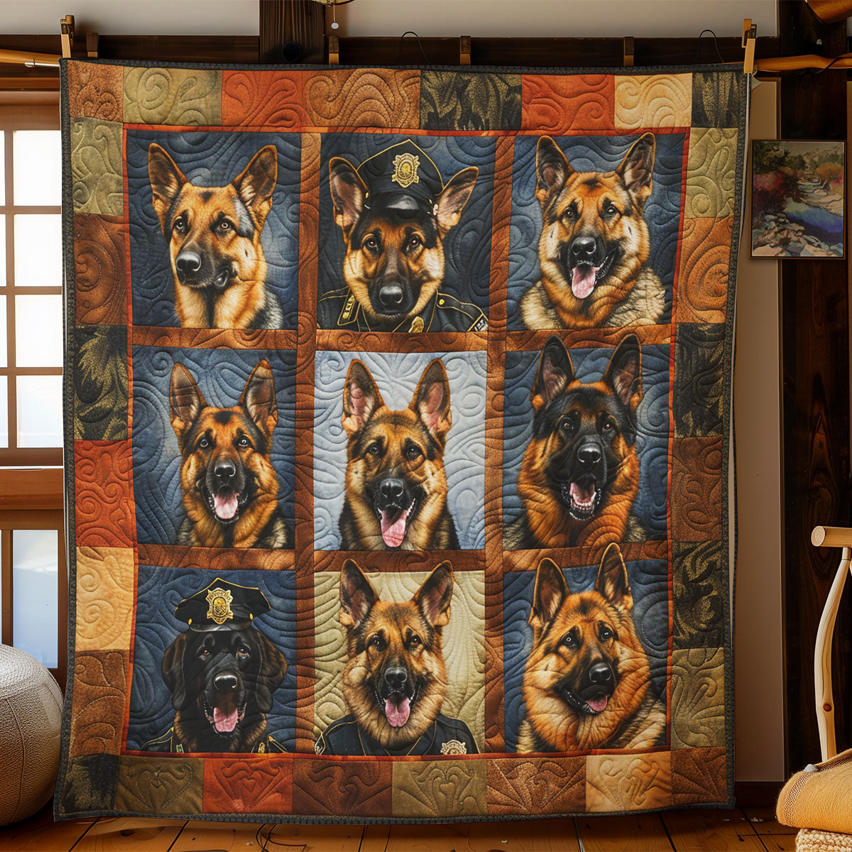 Serious German Shepherd SR2308015CL Quilt