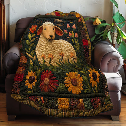 Sheep And Flowers WN0708043CL Quilt