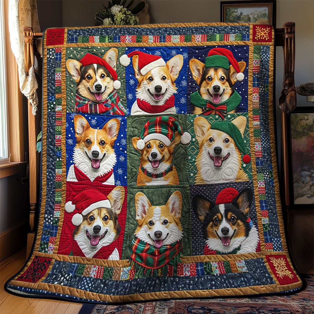 Smiling Corgi WM1908023CL Quilt