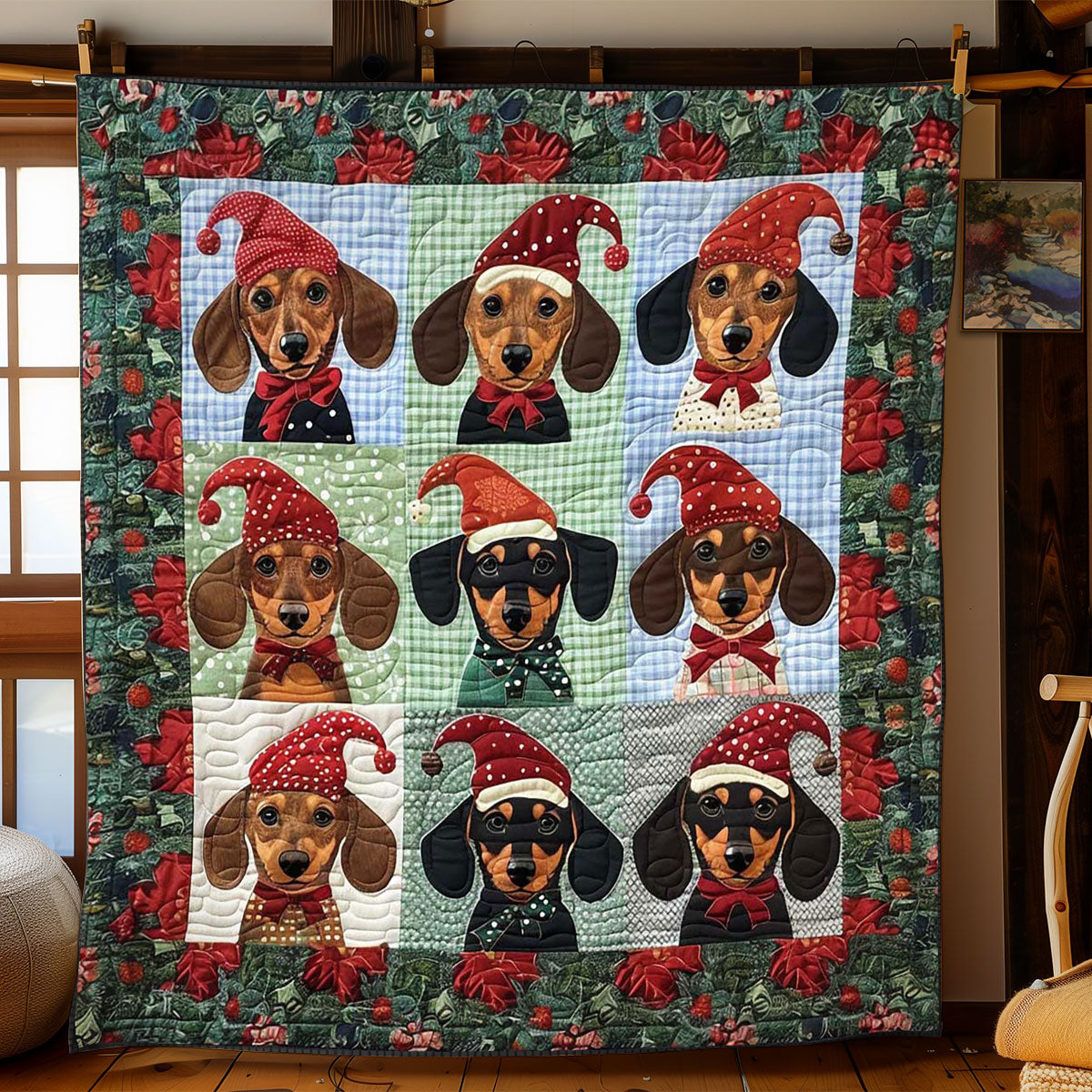 Snowy Dachshund WN1508072CL Quilt