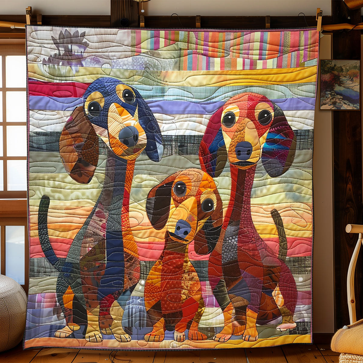 Snuggle Dachshund WN2208049CL Quilt