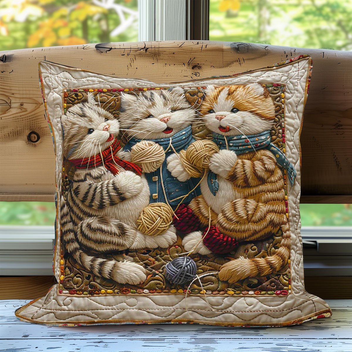 Snuggle Kitty WN1608159CL Quilt Pillow Case