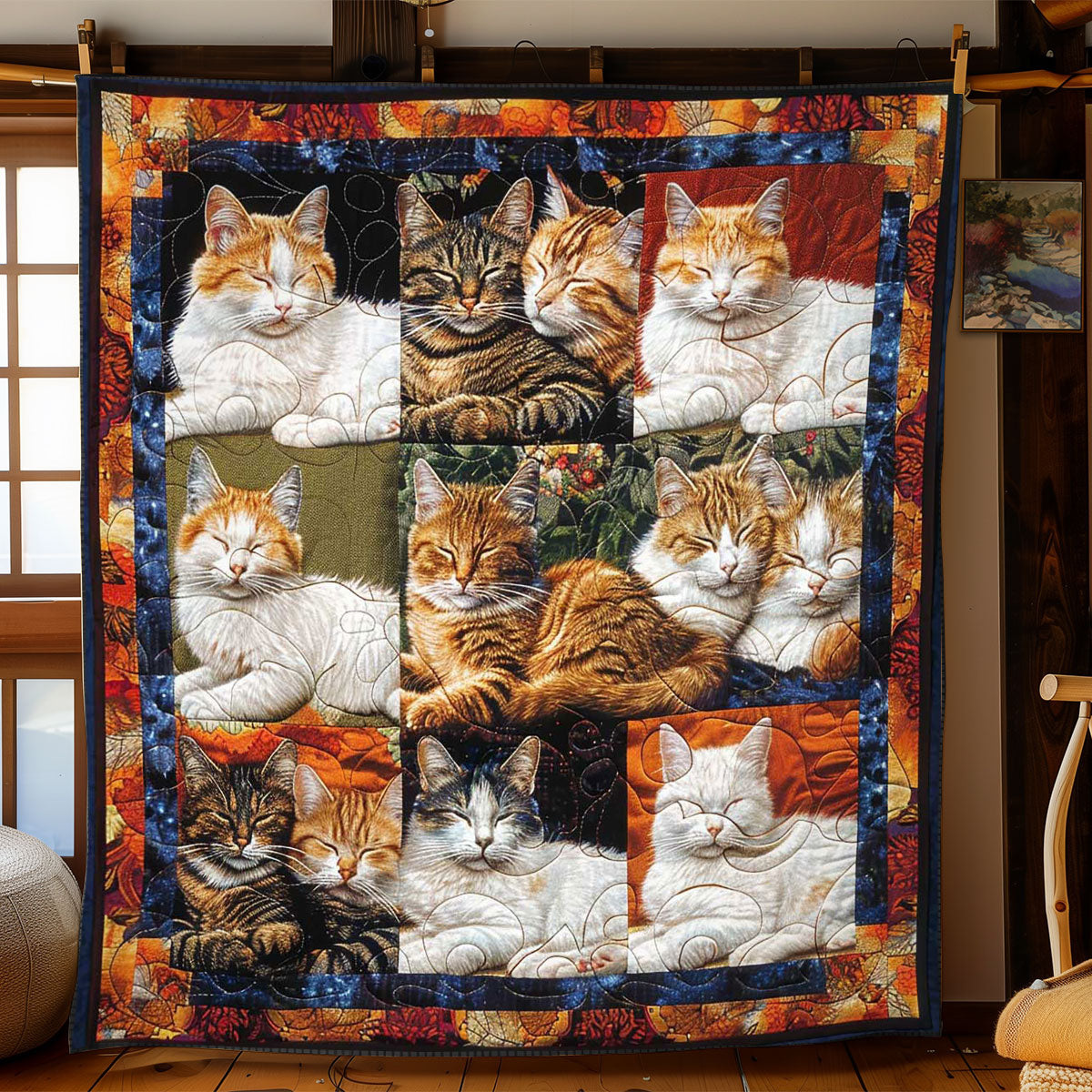 Snuggle Time Cats WN1508091CL Quilt