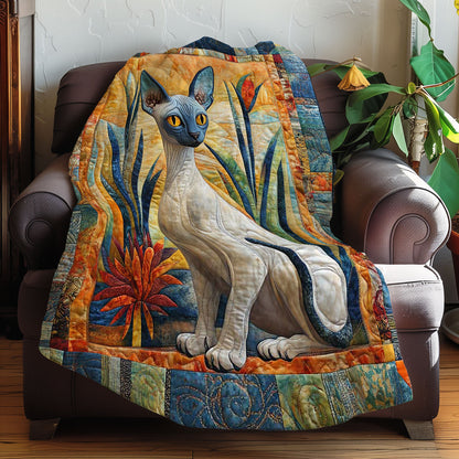 Sphynx And Flowers WN0608104CL Quilt