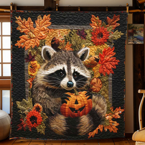 Spooky Autumn Raccoon WN1508060CL Quilt