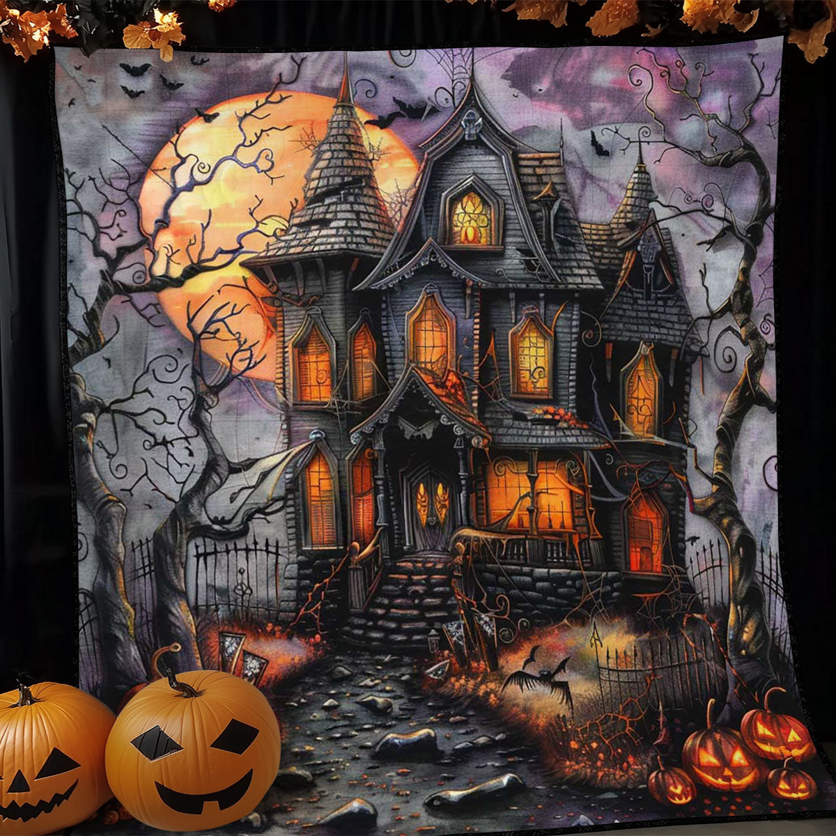 Spooky Castle of Shadows WN1908090CL Quilt
