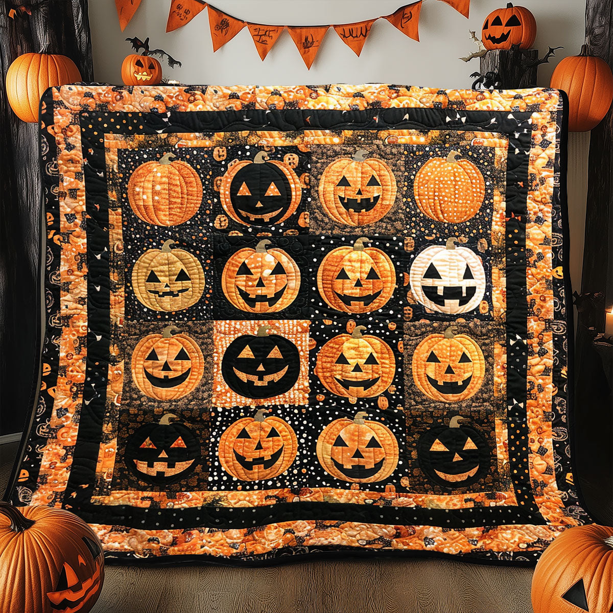 Spooky Pumpkin SR2108027CL Quilt