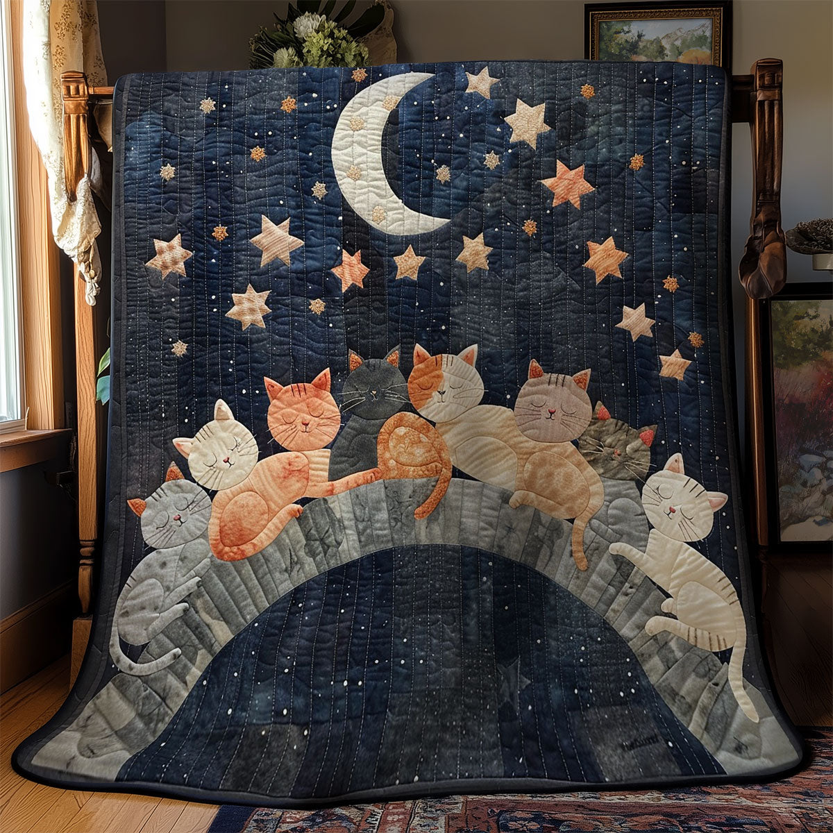 Starry Cartoon Cat WM2808051CL Quilt
