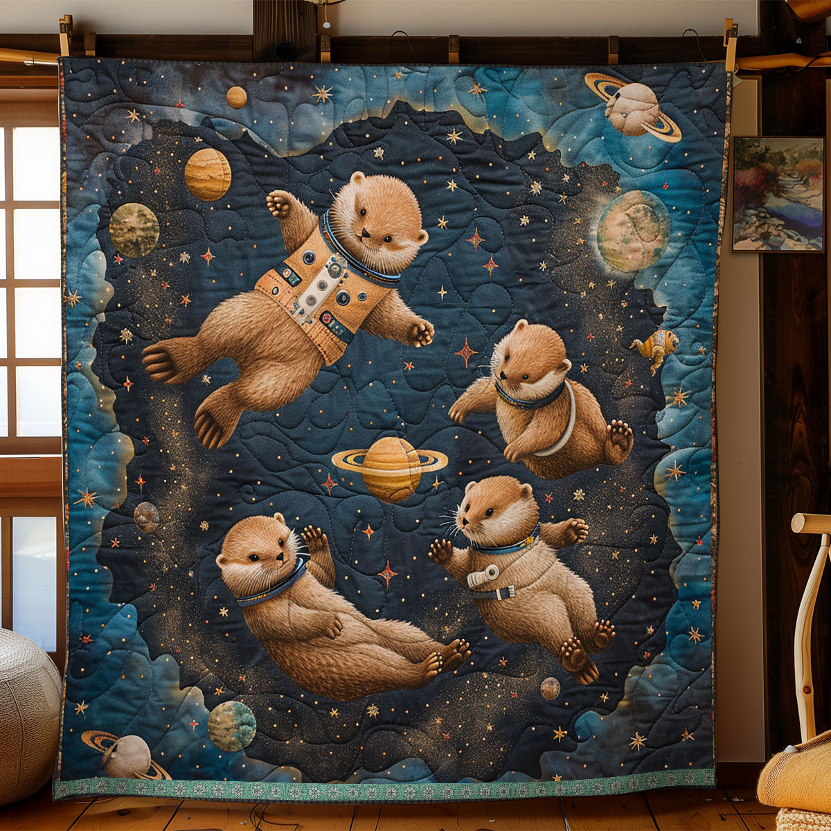 Starry Otter Expedition WN0909064CL Quilt