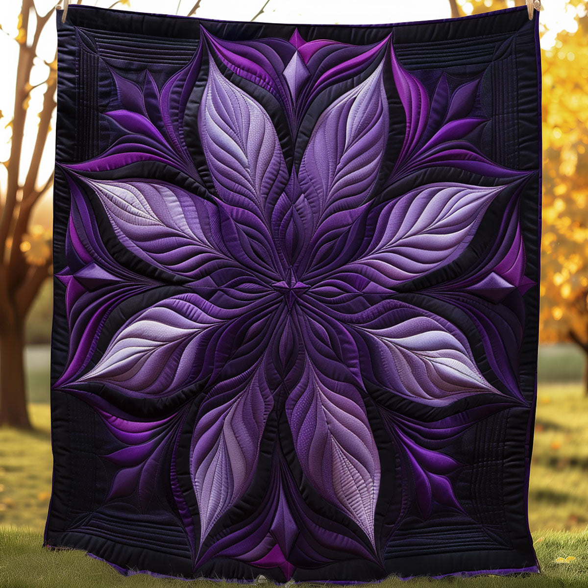 Stunning Purple Flower SR1608019CL Quilt