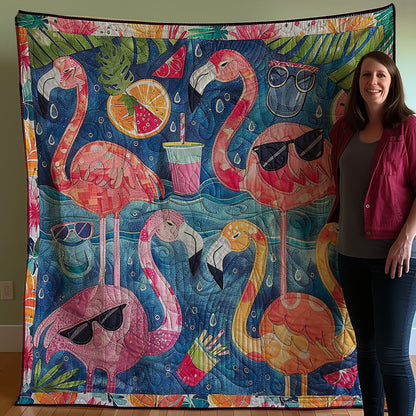 Summer Flamingoes WM2907001CL Quilt