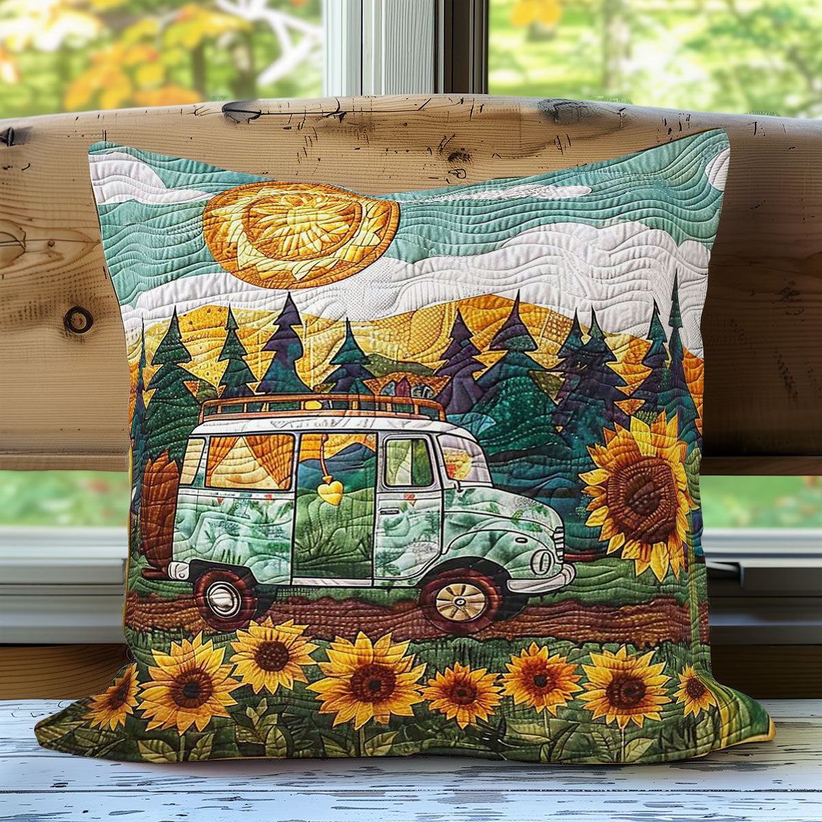 Sunflower Adventure WN1608061CL Quilt Pillow Case