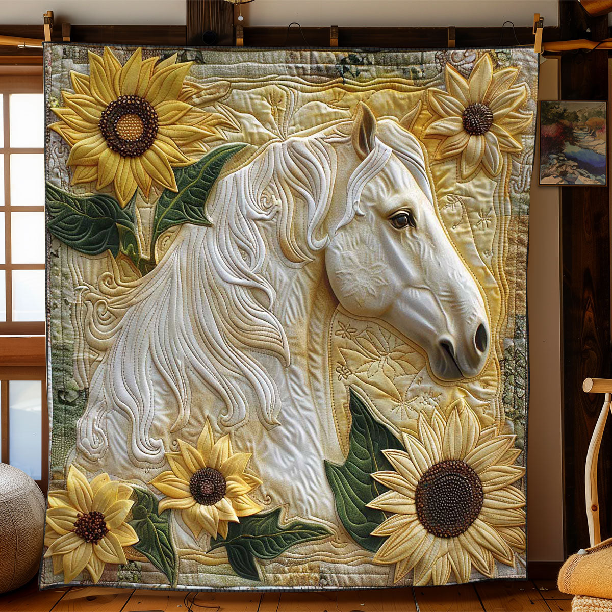 Sunflower Horse Dream WN2108078CL Quilt