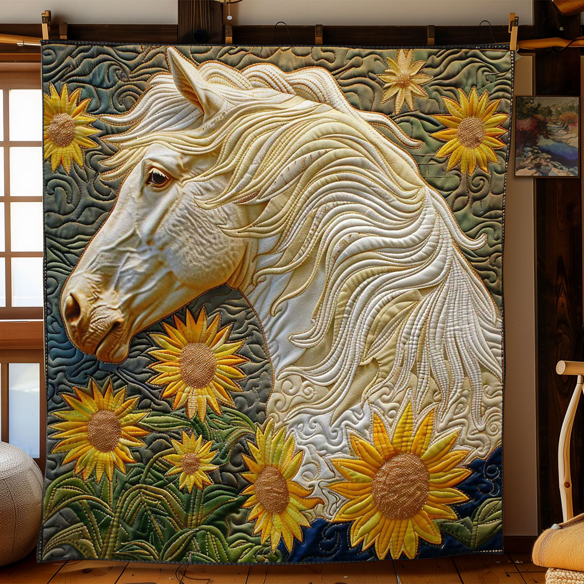 Sunflower Horse WN2108045CL Quilt