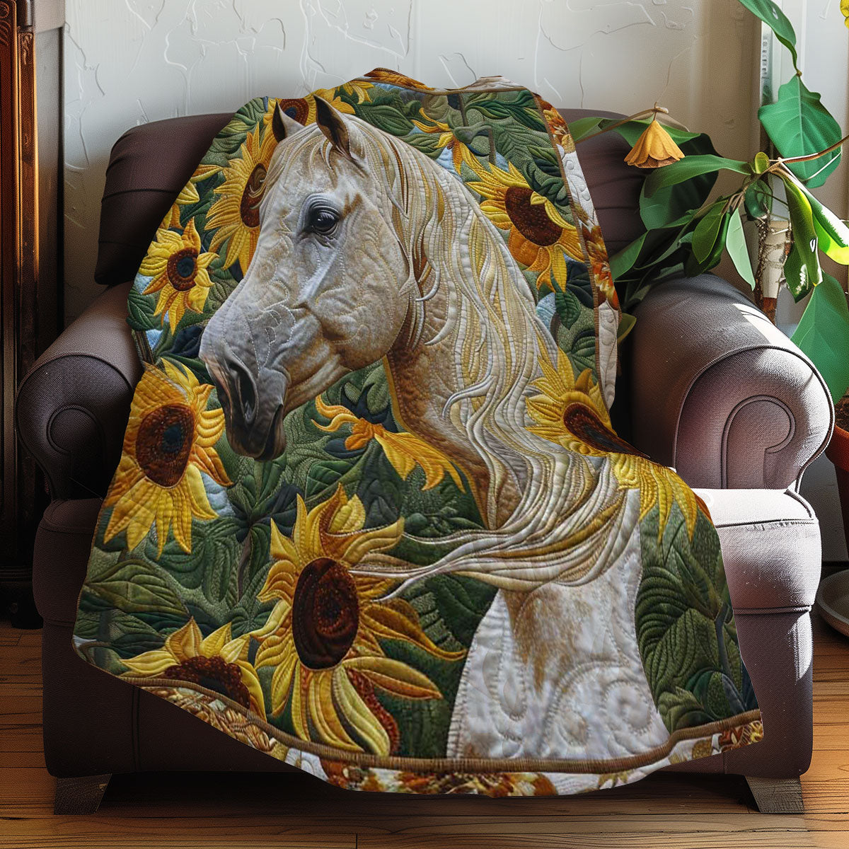 Sunflower Meadow Horse WN3007037CL Quilt