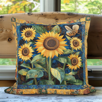 Sunflowers And Bee WN0208098CL Quilt Pillow Case