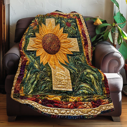 Sunflowers And Cross WN0108076CL Quilt
