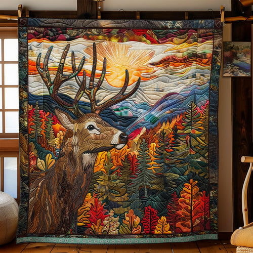 Sunset Deer Haven WN0909071CL Quilt