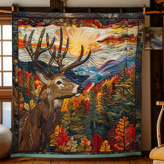 Sunset Deer Haven WN0909071CL Quilt