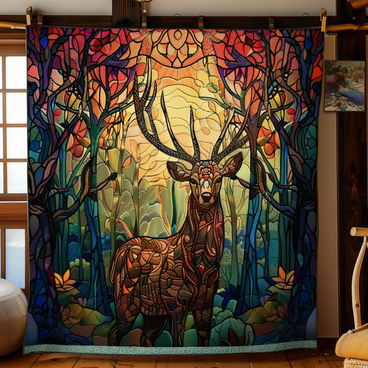 Sunset Deer Haven WN0909076CL Quilt