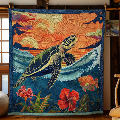 Sunset Turtle Blossom WN1709055CL Quilt