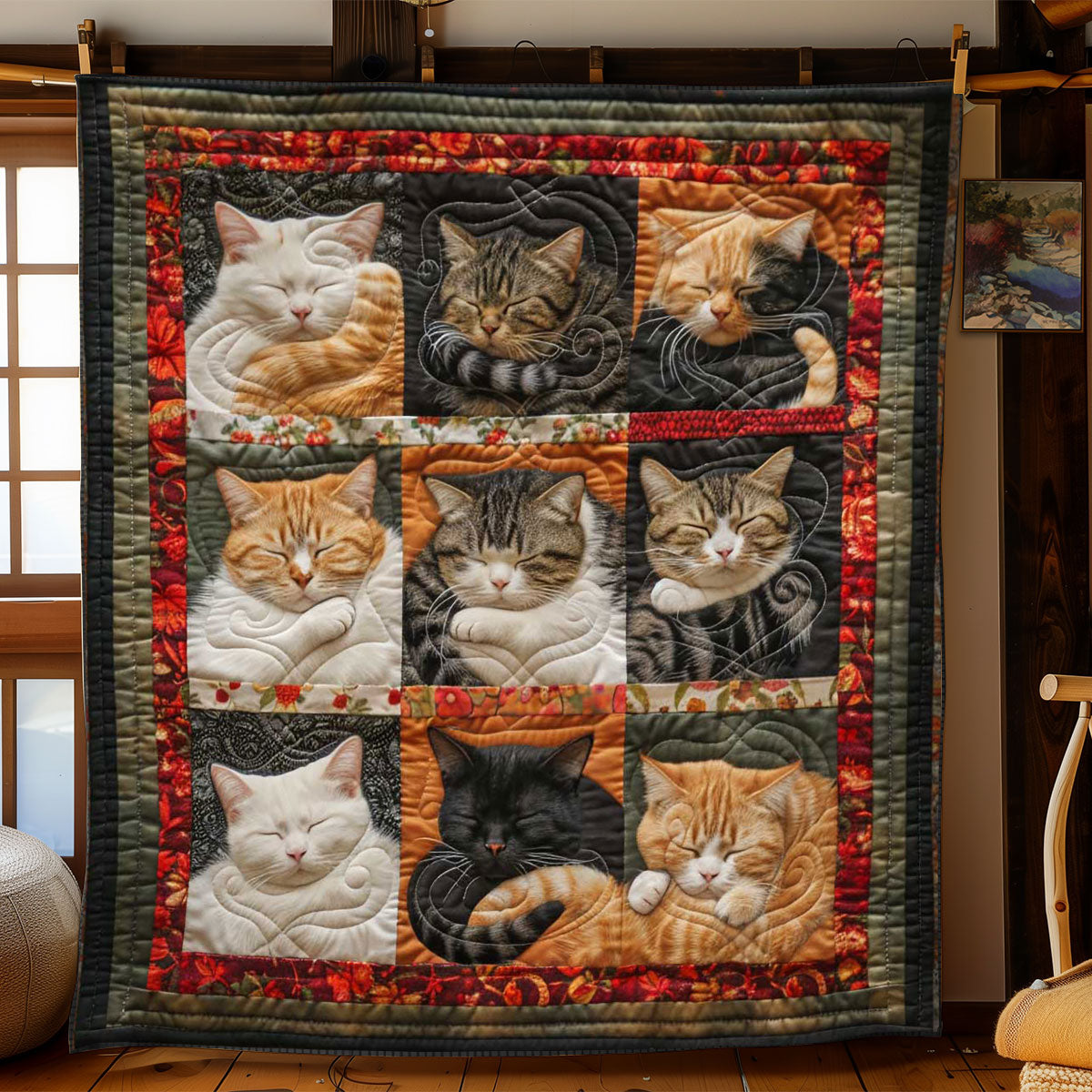 Sweet Dreams Cats WN1508031CL Quilt