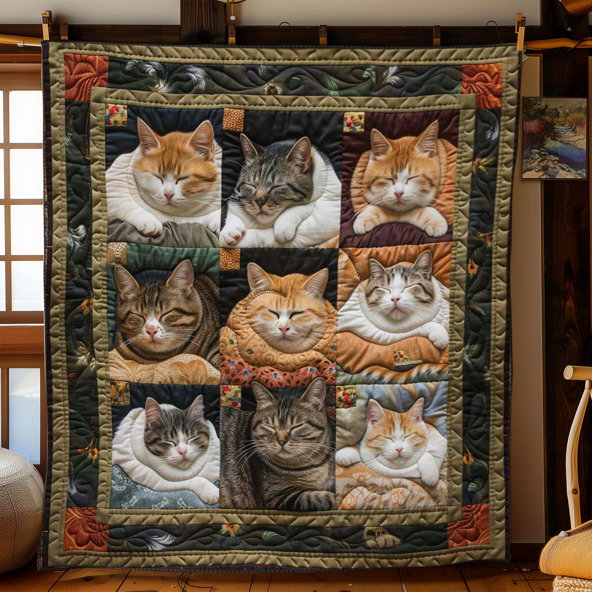 Tender Moments Cats WN1508034CL Quilt