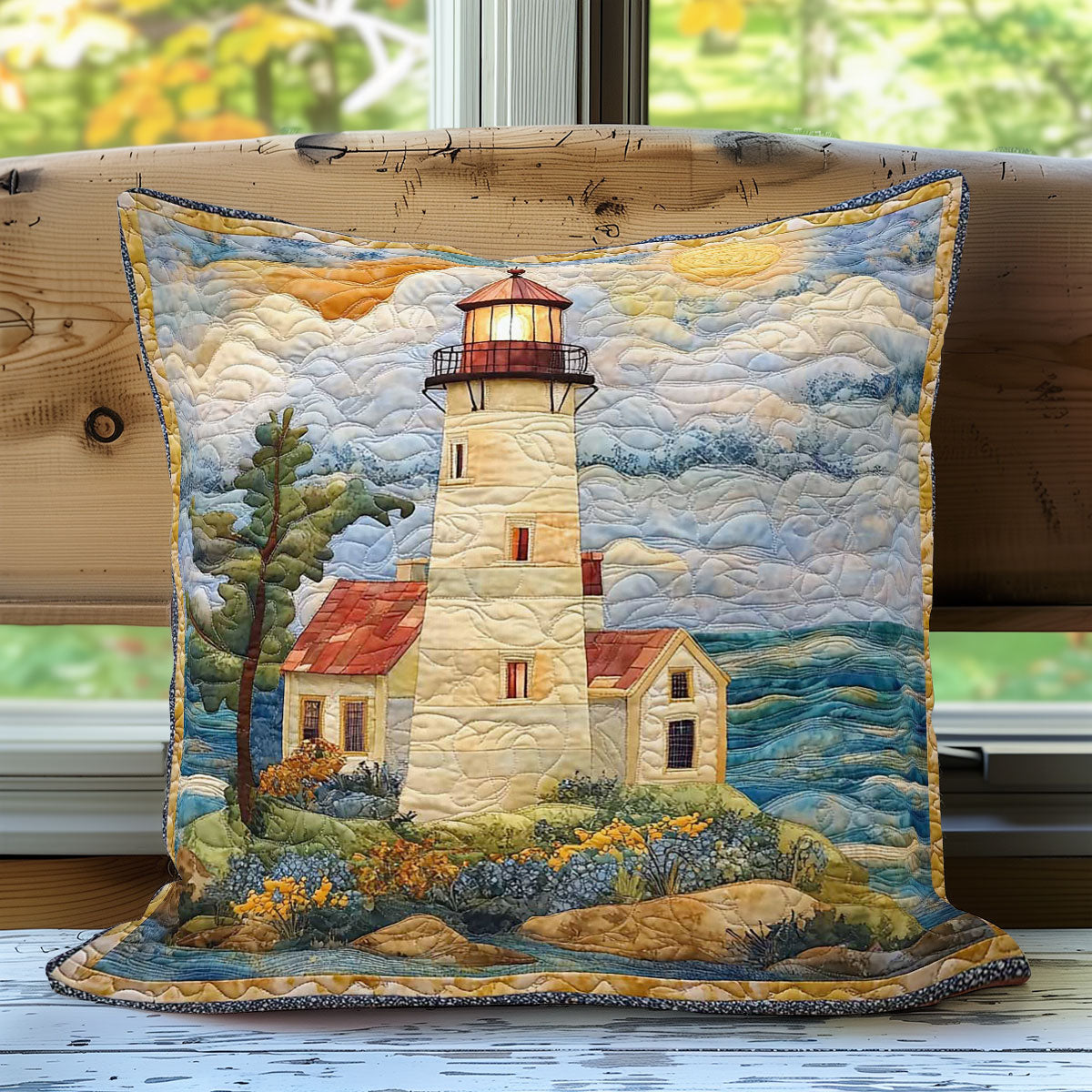 Tranquil Lighthouse WN0108026CL Quilt Pillow Case