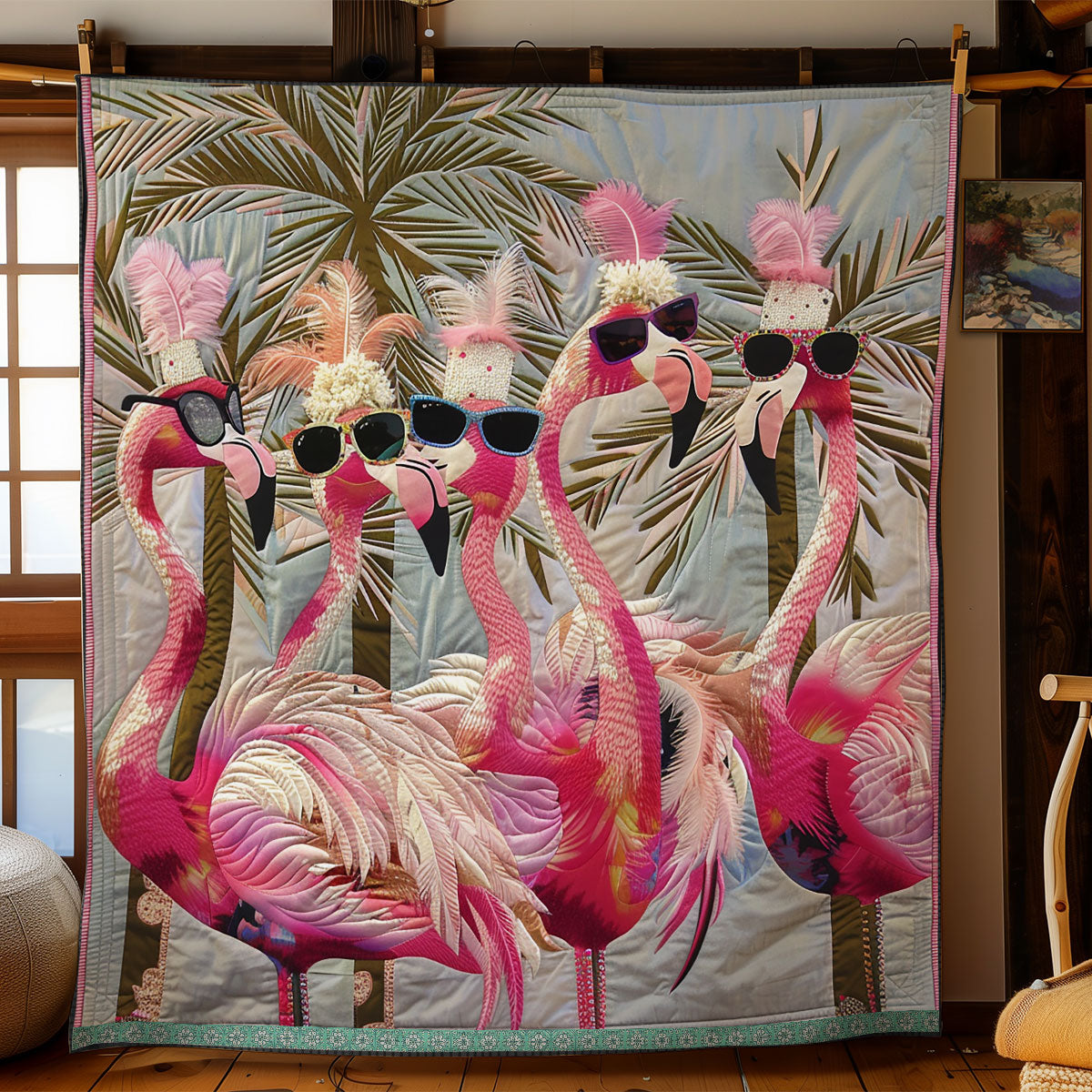 Trendy Flamingo Chic WN0909043CL Quilt