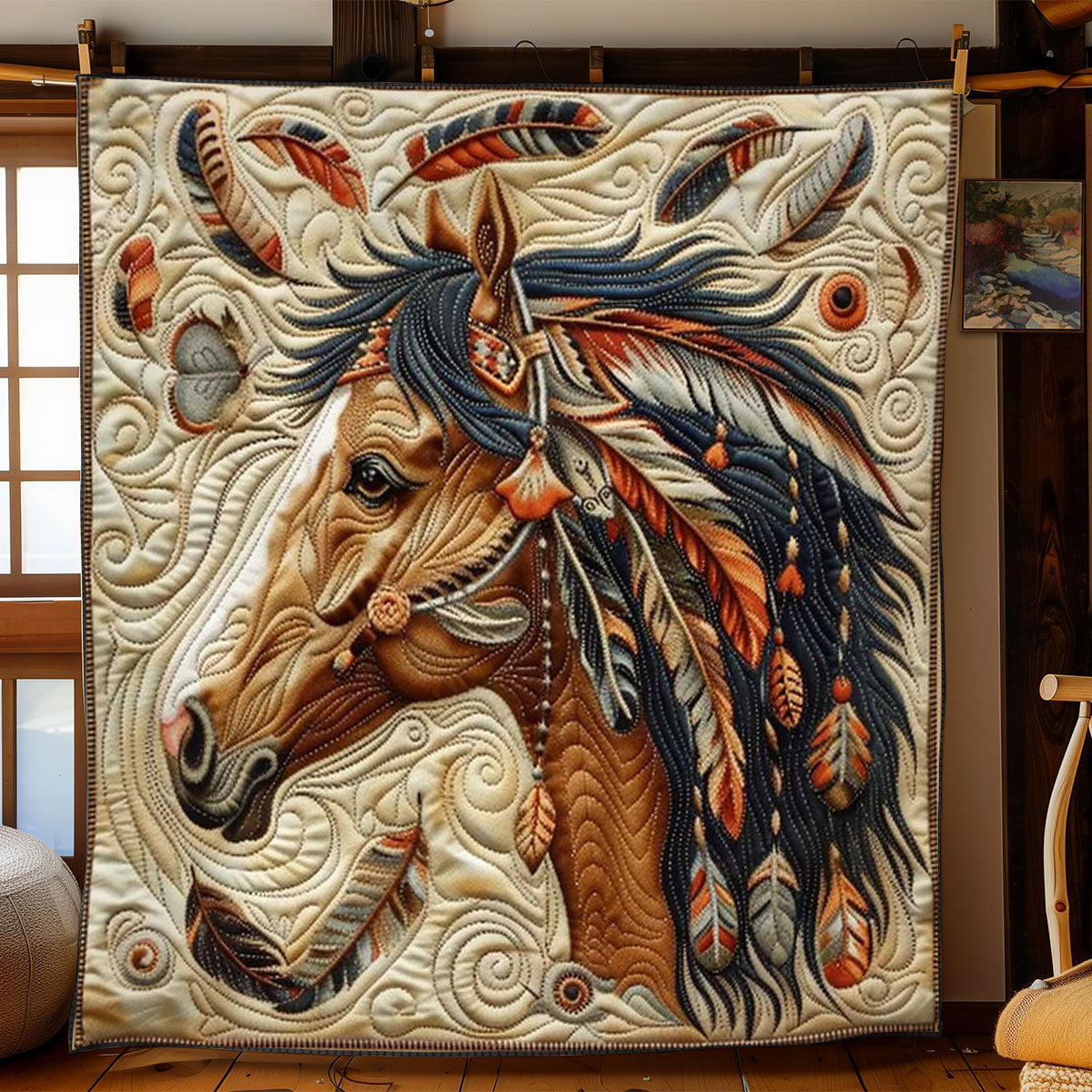 Tribal Horse WN1008004CL Quilt