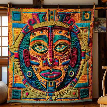 Aztec Tribal Mystic Mask WN1709051CL Quilt