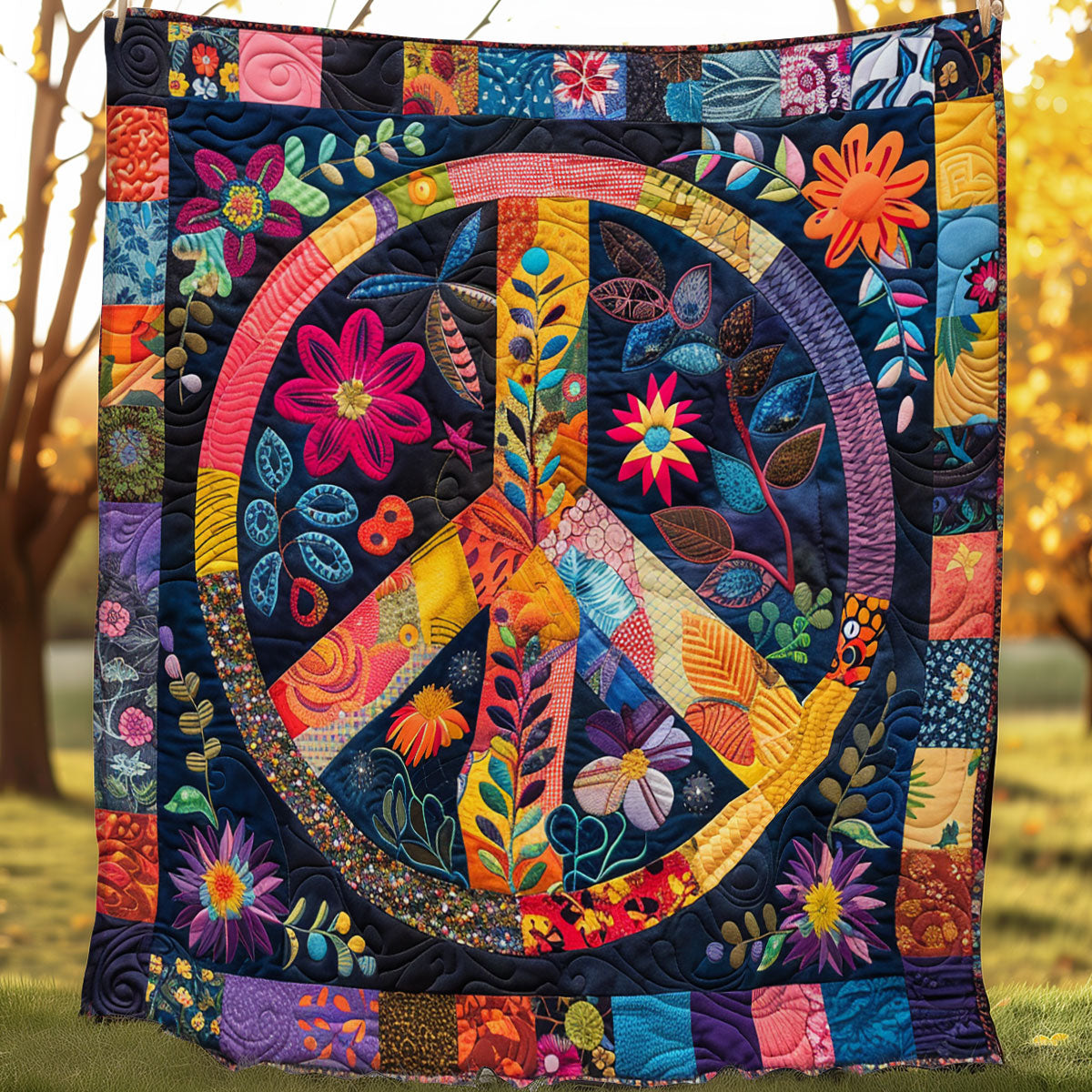 Trippy Hippie Sign SR1008033CL Quilt