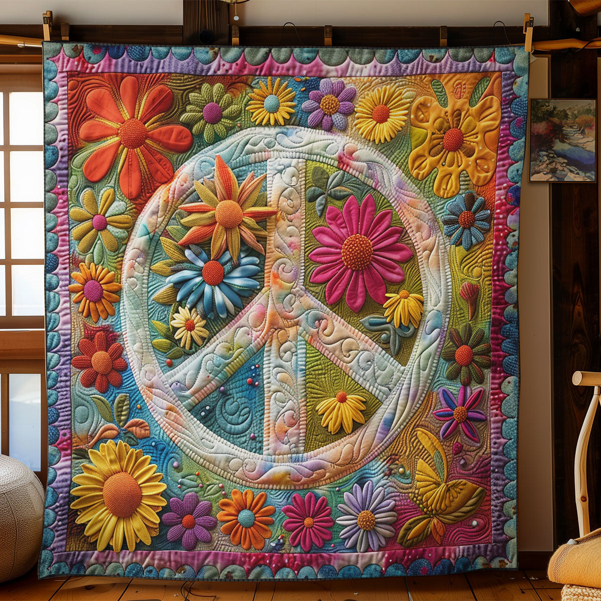 Trippy Hippie Sign SR2308014CL Quilt