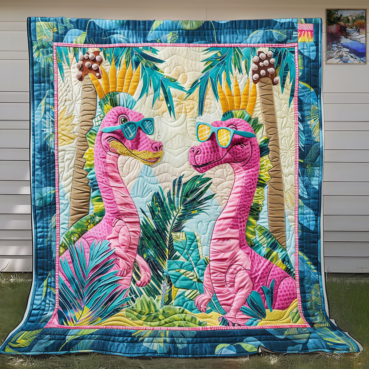 Tropical Dinosaur SR2608046CL Quilt