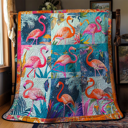 Tropical Flamingos WM2308060CL Quilt