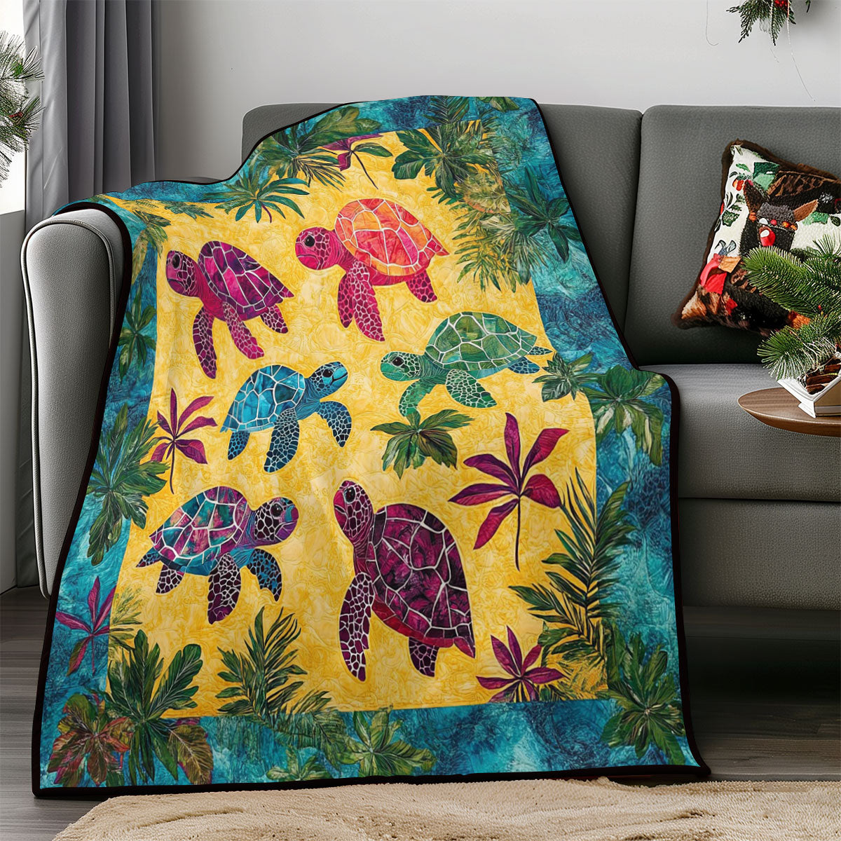 Tropical Turtles WM0308022CL Quilt