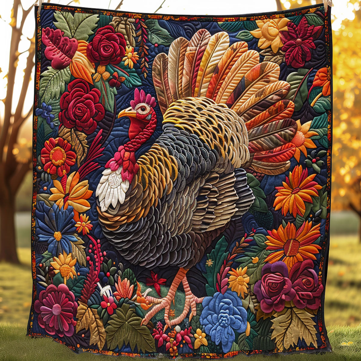 Turkey Thanksgiving Festive SR1508034CL Quilt