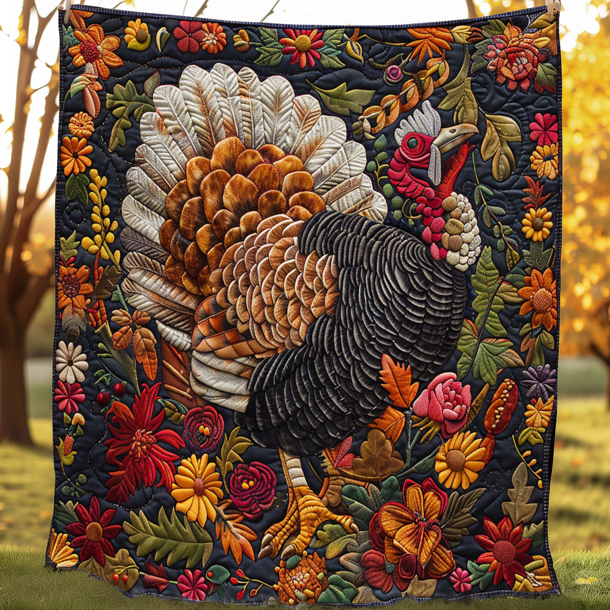 Turkey Thanksgiving Festive SR1508037CL Quilt