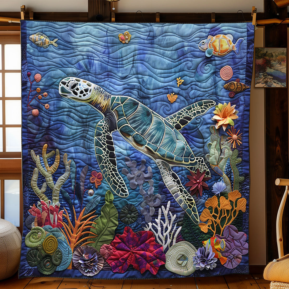 Turtle Undersea Magic WN1008093CL Quilt