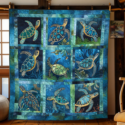 Turtle's Coral Cavern WN2408130CL Quilt