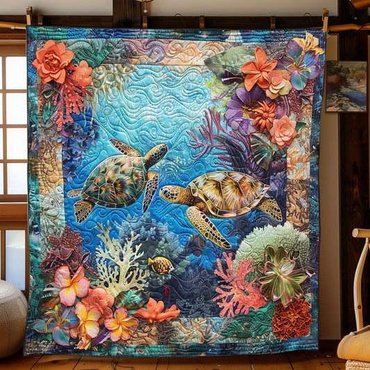 Turtle's Coral Haven WN1008024CL Quilt