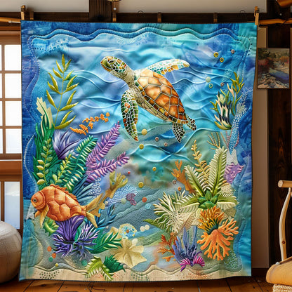 Turtle's Coral Haven WN2408117CL Quilt