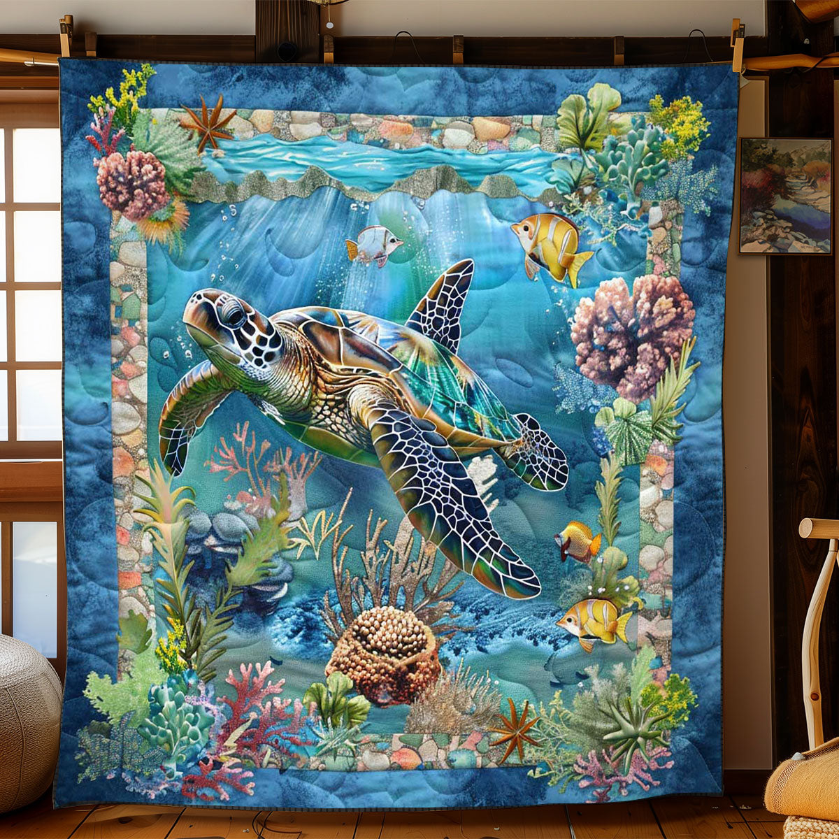 Turtle's Coral Reef Adventure WN2408093CL Quilt