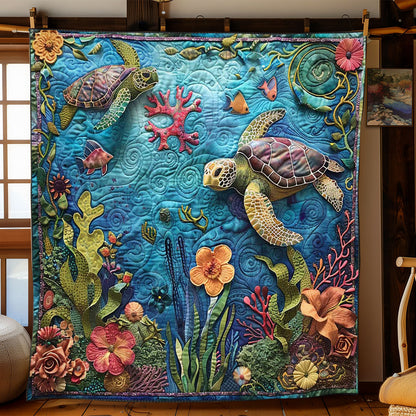 Turtle’s Ocean Embrace WN1008026CL Quilt